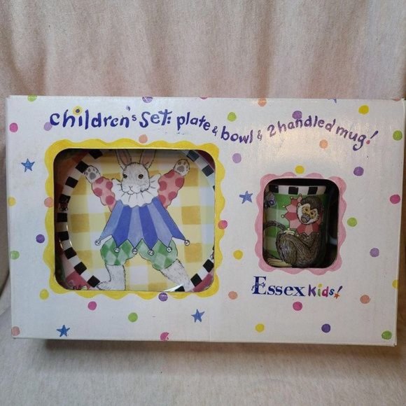 Essex Kids Ceramic Plate, Bowl & 2-Handle Mug Set - Picture 2 of 12